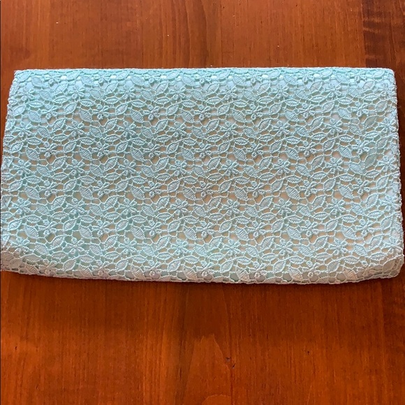 Banana Republic light teal/blue envelope clutch - Picture 4 of 4